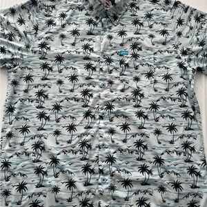 DIXXON “Moorea” Palm Tree Men's Party Shirt